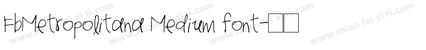 FbMetropolitana Medium font字体转换